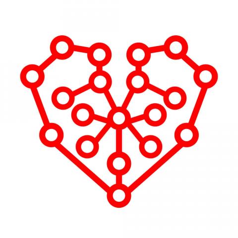 corazón en red
